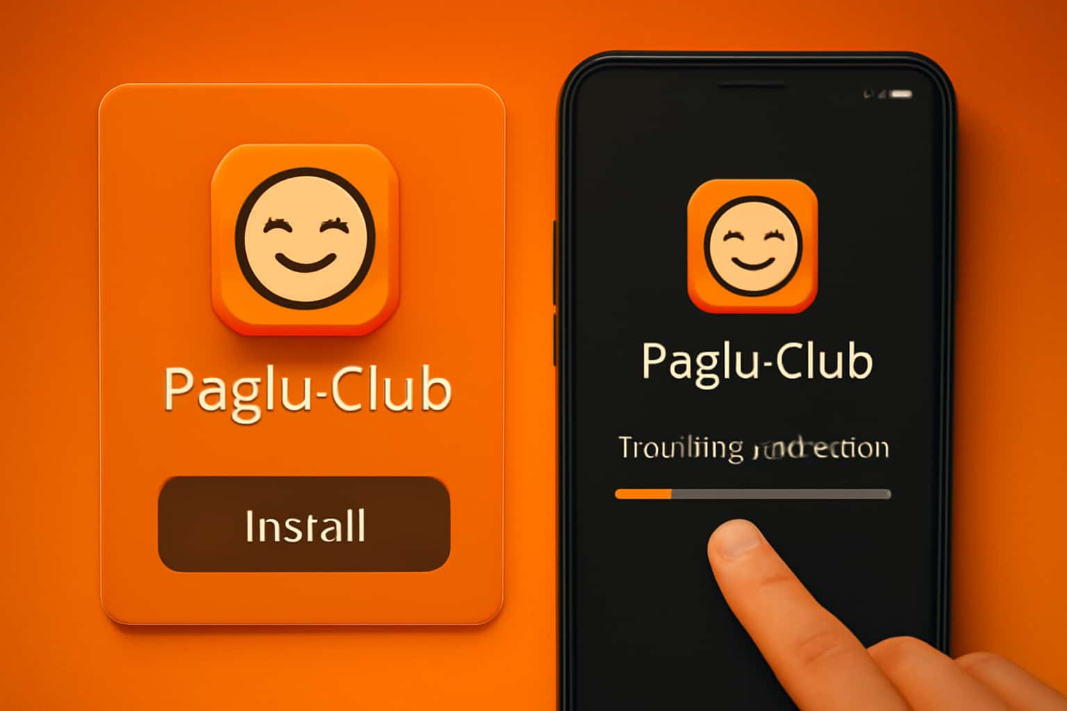 Informational graphic about Installing Paglu Club on Android.