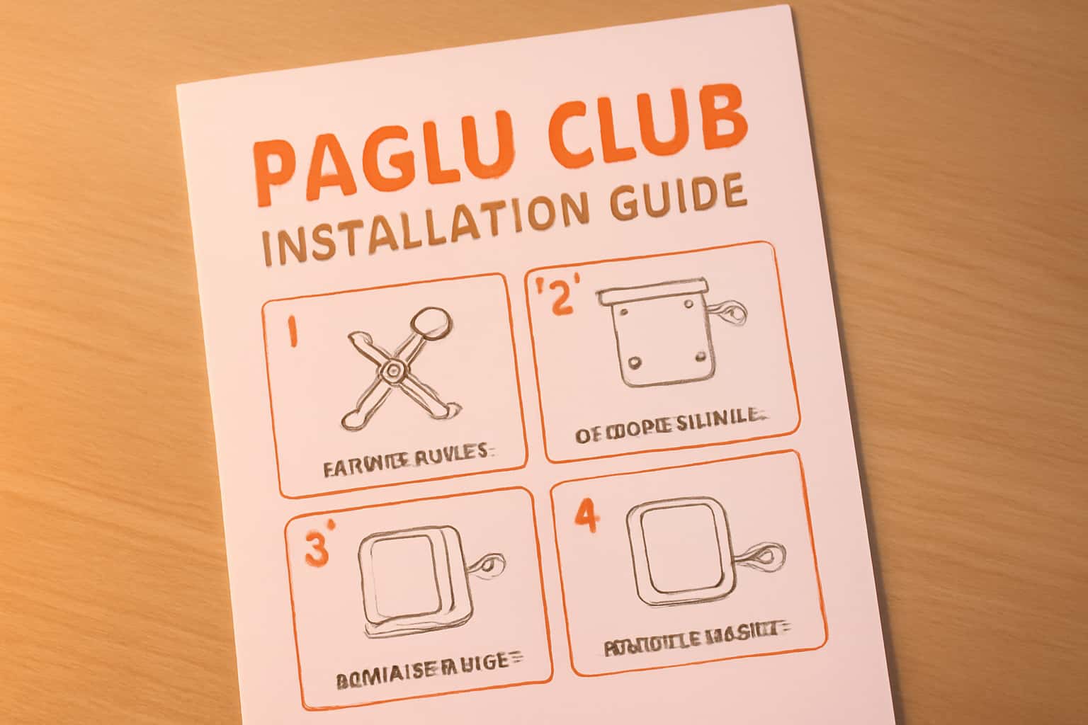 An informative graphic illustrating the Paglu Club Installation Guide.