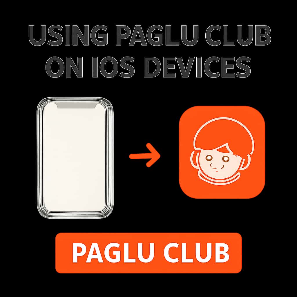 Diagram explaining Paglu Club usage on iOS
